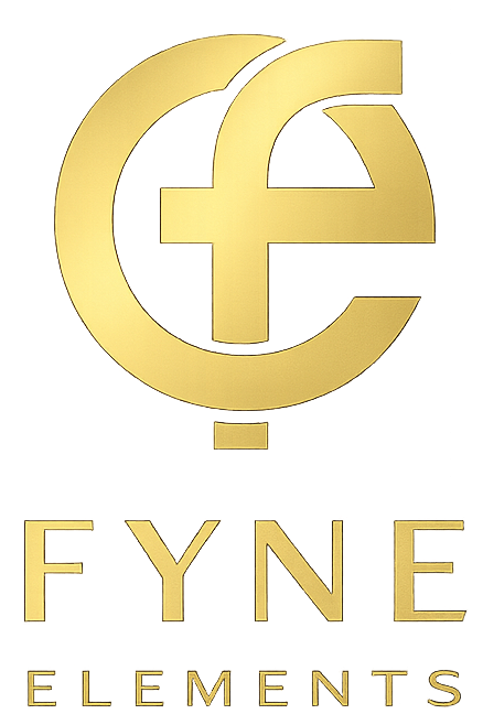 Das Fyne Elements-Logo In Gold
